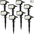 LANSOW Solar Spot Lights Outdoor, [8 Pack/57 LED] 2-in-1 Solar Landscape Spotlights, 3 Modes IP65 Waterproof Dusk to Dawn Solar Powered Flood Wall Lights for Outside Yard Garden Pathway(Cool White)-Ruum Studio Home