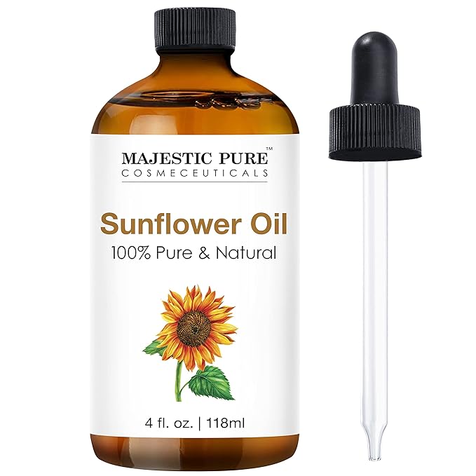 Majestic Pure Sunflower Essential Oil with Glass Dropper - Huge 4 Fl Oz - 100% Pure and Natural Black Pepper Oil - Premium Grade Essential Oils for Diffuser, Aromatherapy, Soap and Candle Making-Ruum Studio Home