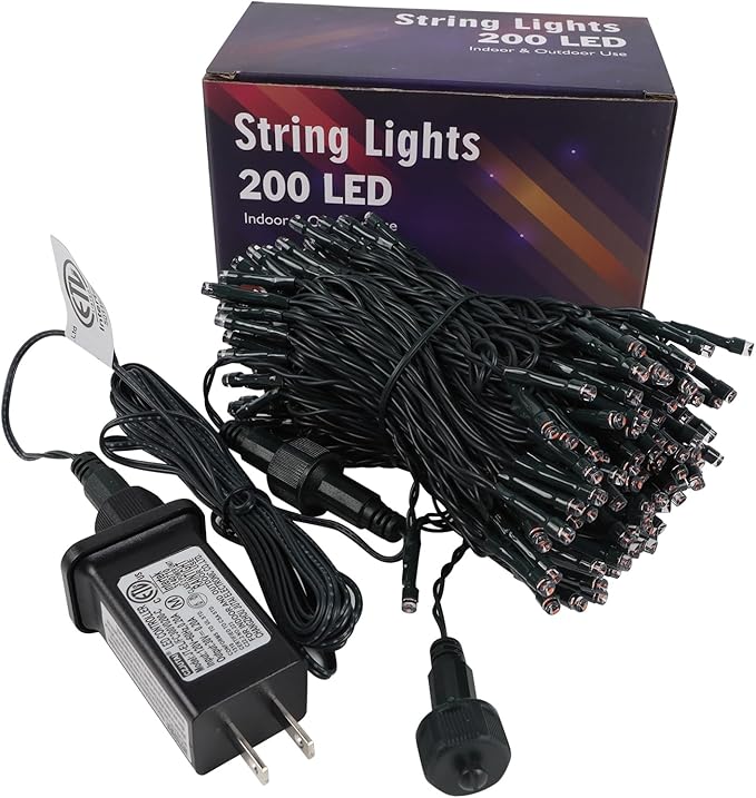 HOME LIGHTING 66ft Christmas Decorative Mini Lights, 200 LED Green Wire Fairy Starry String Lights Plug in, 8 Lighting Modes, for Indoor Outdoor Xmas Tree Wedding Party Decoration (Red & Green)-Ruum Studio Home