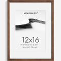 12x16 Picture Frame Natural Solid Walnut Photo Frames with 8.5x11 Removable Mat Wall Hanging Large Handcrafted Frame with HD Plexiglass Wall and Tabletop Display Large Poster Frame-Ruum Studio Home