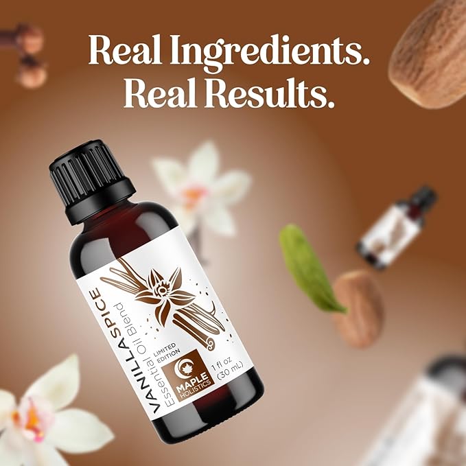 Vanilla Essential Oil Blend for Diffusers - Vanilla Spice Aromatherapy Essential Oil for Diffusers Baths Candles Soaps & DIYs Made with 100% Pure Oils Nutmeg Cinnamon Cardamom & Clove-Ruum Studio Home