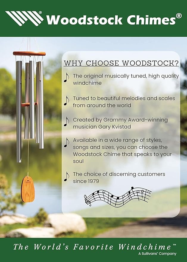 Woodstock Wind Chimes for Outside, Garden, Patio, Porch and Outdoor Decor (32") Pachelbel Canon Chime Bronze Wind Chime Gifts (PCCB)-Ruum Studio Home