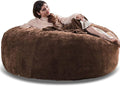 6FT,Oversized Bean Bag Chairs for Adults,Giant beanbag with Filler Included，Fluffy Memory Foam,Soft and Comfy Corduroy Fabric,Gaming Chairs Suitable for Living Room and Bedroom (Coffee Color, 6 Foot)-Ruum Studio Home