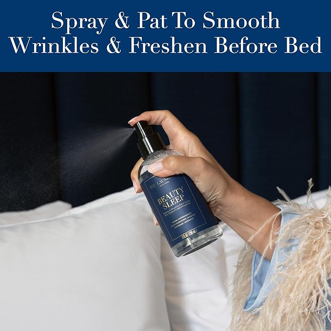 The Laundress Beauty Sleep Fabric Spray, Wrinkle Release Spray, Pillow Spray, Fabric Refresher, Upholstery and Linen Spray, Tranquil Comforting Inspired Scent, 8 Fl Oz-Ruum Studio Home