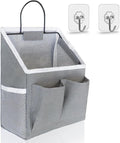 1pcs Small Wall Hanging Baskets for Organizing, Hanging Storage Bag as Over the Door Organizer, Wall File Organizer, Rv Storage and Organization. For Bedroom, Office, Camper (1pcs Gray)-Ruum Studio Home