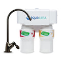 Aquasana Under Sink Water Filter System - Reduces PFAS, Lead, & Chlorine in Drinking Water - Under Counter Claryum Filtration for Kitchen - 2-Stage - Oil-Rubbed Bronze Faucet - AQ-5200.62-Ruum Studio Home