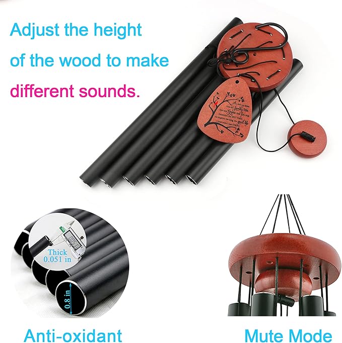 Memgift Memorial Wind Chimes for Outside Sympathy Gifts for Loss of Loved One Cardinal Wind Chimes for Outside Outdoors Bereavement/Funeral Gifts for Loss of Mom Dad-Ruum Studio Home