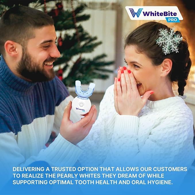 Whitebite Pro Teeth Whitening Kit for Sensitive Teeth | 4 Whitening Gels & 2 Remineralizing Gels | LED Light System for Fast Results | Professional Dental Grade | Enamel Safe-Ruum Studio Home