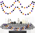 TBD Decor 2pk Halloween Decorations Pom Pom Garland,13FT Colorful Large Felt Ball Garland,Cute Hanging Halloween Party Decorations for Mantle,Indoor Birthday Party Supplies-Ruum Studio Home