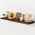 Floating Shelves 55 Inch Long, 55 x 12 Large Floating Shelf Wall Mounted, 12 Inch Wide Floating Shelves for Fireplace Mantel, 2" Thicked Storaged Shelves for Living Room, Bedroom, Rustic Brown, 1 Pack-Ruum Studio Home