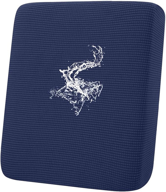hyha Waterproof Couch Cushion Covers for Pets, Non Slip Sofa Seat Cover for Dogs Washable, Soft Thick Stretch Jacquard Fabric, Sofa Slipcovers with Elastic Bottom (1 Piece for Backrest M, Navy)-Ruum Studio Home