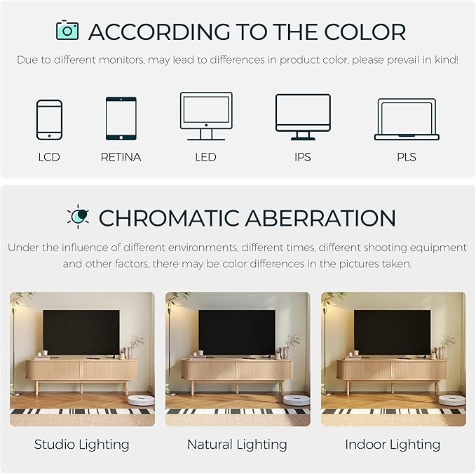 LINSY HOME Fluted TV Stand for 75" TV, Mid-Century Modern 70" Entertainment Center with Sliding Tambour Door and Storage Cabinet, Cruved TV Media Console Table for Living Room, Bedroom, Oak-Ruum Studio Home