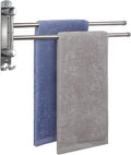 Wall Mounted Towel Rack JSVER 2 Arms Extended Swivel Towel Holder, SUS304 Stainless Steel Towel Racks for Bathroom, Kitchen-Ruum Studio Home