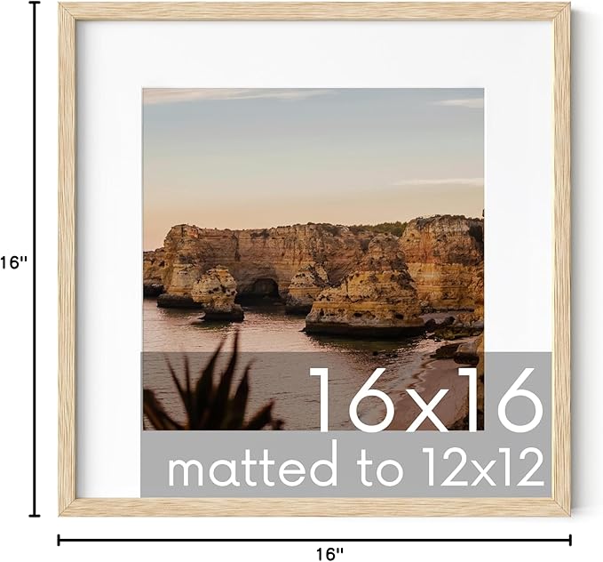 HAUS AND HUES Beige Square Frame Set of 1-16x16-Ruum Studio Home