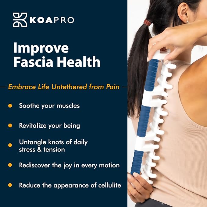 KOAPRO Facia Blaster Tool for Cellulite - Full Body Back and Neck Massager for Pain Relief, Deep Tissue Muscle Massage for Legs, Trigger Points, Myofascial and Fascia Release Tool Alleviates Tension-Ruum Studio Home