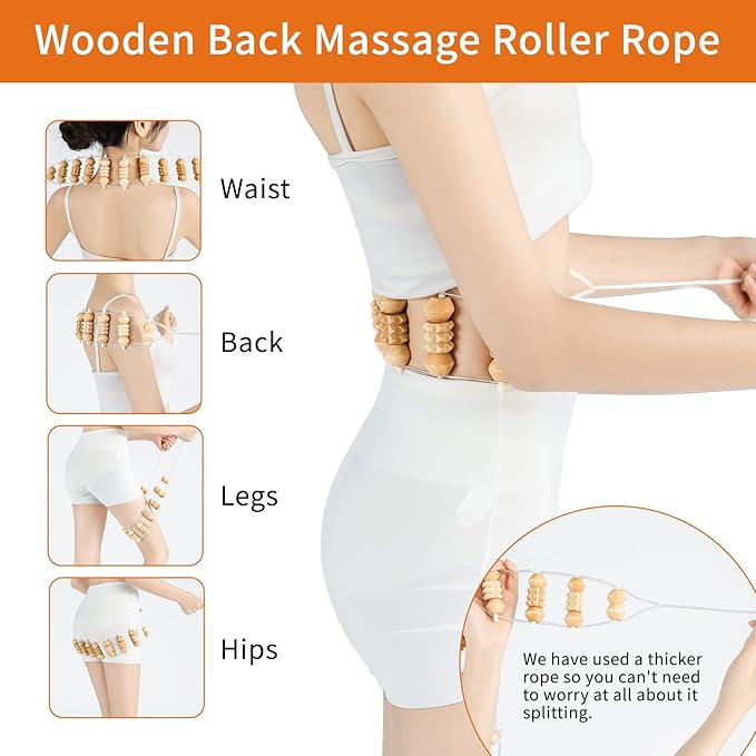 7 Pack Wood Therapy Massage Tools for Body Shaping Set, Cellulite Massager,Maderoterapia Kit Colombiana, Lymphatic Drainage Massager Tools for Neck Back Waist Pain Relief-Ruum Studio Home