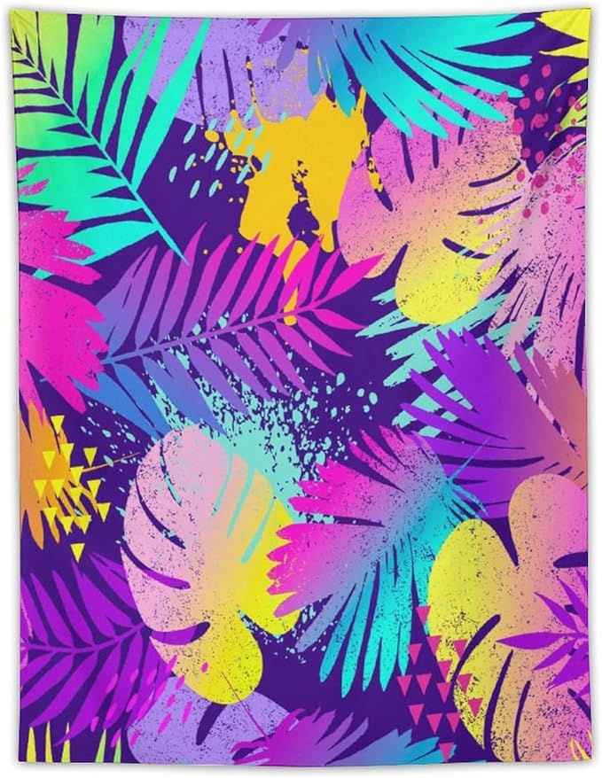 ICMOLYYENLO Palm Leaf Tapestry Wall Hanging, Tropical Leaves Plant Jungle Green Hawaiian Art Home Decor for Guest Bedroom Living Room Dormitory 60x80-Ruum Studio Home