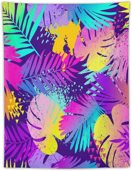 ICMOLYYENLO Palm Leaf Tapestry Wall Hanging, Tropical Leaves Plant Jungle Green Hawaiian Art Home Decor for Guest Bedroom Living Room Dormitory 50x60-Ruum Studio Home