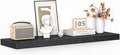Floating Shelves - 10.3 Inch Deep Wall Shelf for Decor & Storage - Wall Mounted Display Shelving with Invisible Heavy-Duty Metal Bracket - 36" W x 10.3" D x 1.8" H - Set of 1 - Rustic Black-Ruum Studio Home