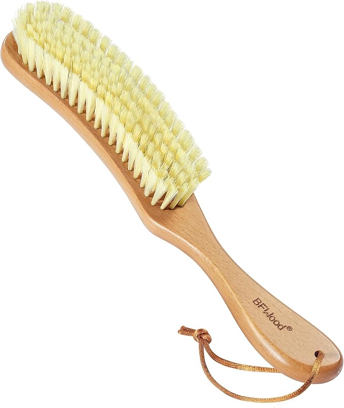 BFWood Clothes Brush - Bristle Lint Brush for Suits, Cashmere, Wool, Velvet, Suede and Pet Hair - Large Beech Wood Handle-Ruum Studio Home
