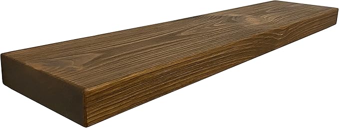joelsantiques 42 Inch Wooden Floating Shelves for Wall - 42x8x2 in - Made of Natural Wood - Heavy Duty Rustic Wall Shelves Made in USA - Perfect for Living Room, Kitchen - Brown-Ruum Studio Home