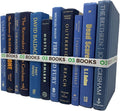 Curated Decorative Books Hardcover Décor Books for Home Décor, Choose Color, Interior Design, Office, Wedding Display, Instant Library, or Staging (Half Foot, Blue)-Ruum Studio Home