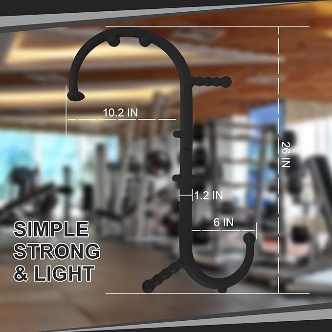 Massage Trigger Point Cane, Muscle Release Tool Self Massage Hook Cane, Handheld Back, Neck, Shoulder, Leg and Feet Massager Rod, Body Deep Tissue for Men & Women, Black-Ruum Studio Home