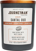 Journeyman Collection Candle, 15oz, Wooden Wick, Santal Oud, Large Painted Jar-Ruum Studio Home