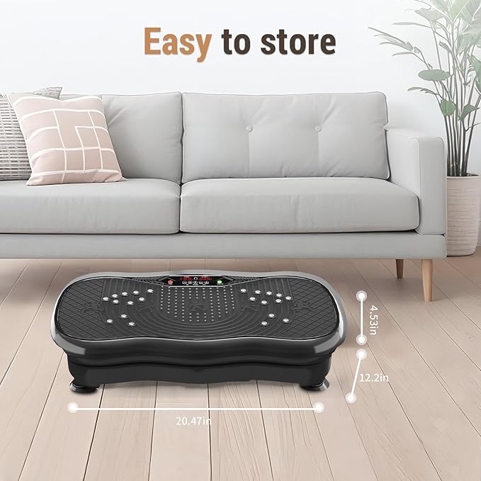 Vibration Plate Exercise Machine,Vibration Plate for Lymphatic Drainage,Whole Body Vibration Platform Portable Home for Weight Loss Muscle Toning & Fitness.-Ruum Studio Home
