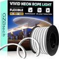 GZBtech Flexible LED Neon Rope Lights 50FT,AC 110-120V Waterproof Strip Light, 120 LEDs/M Cuttable Connectable Neon Lighting for Indoor Outdoor Home Decor/Commercial Building Use-Cold White 15M-Ruum Studio Home