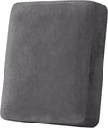 H.VERSAILTEX Velvet Stretch Couch Cushion Cover Plush Cushion Slipcover for Chair Cushion Furniture Protector Seat Cushion Sofa Cover (1 Piece Armchair Cushion Covers, Grey)-Ruum Studio Home