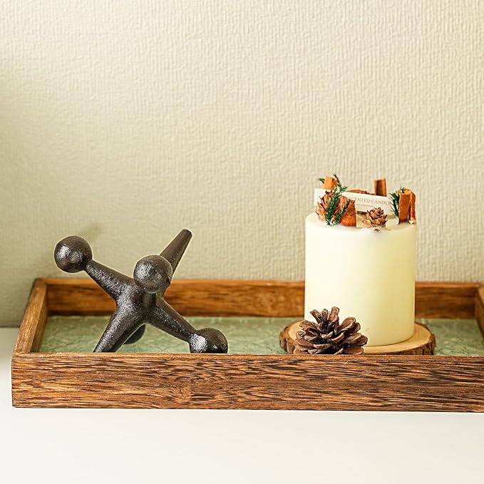 Sungmor Cast Iron Decorative Jack Statue, Home Office Accent Figurine, Antique Brown Jack Sculpture for Bookcase or Table Decoration, Creative Bookends, Paperweight, Door Stop-Ruum Studio Home