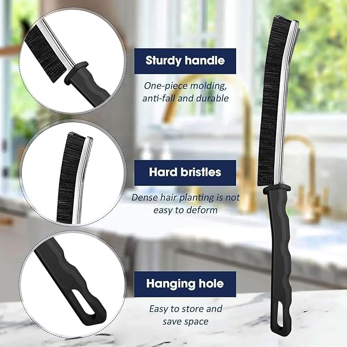 Crevice Cleaning Brush - 6pcs Hard Bristle Shower & Bathroom Gap Cleaning Tools-Ruum Studio Home