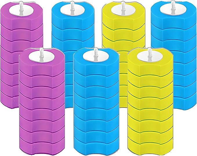 56 Count Toilet Bowl Wand Refills, KIRIKIT Wall-Mounted Disposable Toilet Cleaner Brush Heads for Bathroom Toilet Scrubber Cleaning Accessories, Lavender, Lemon, Ocean-Ruum Studio Home