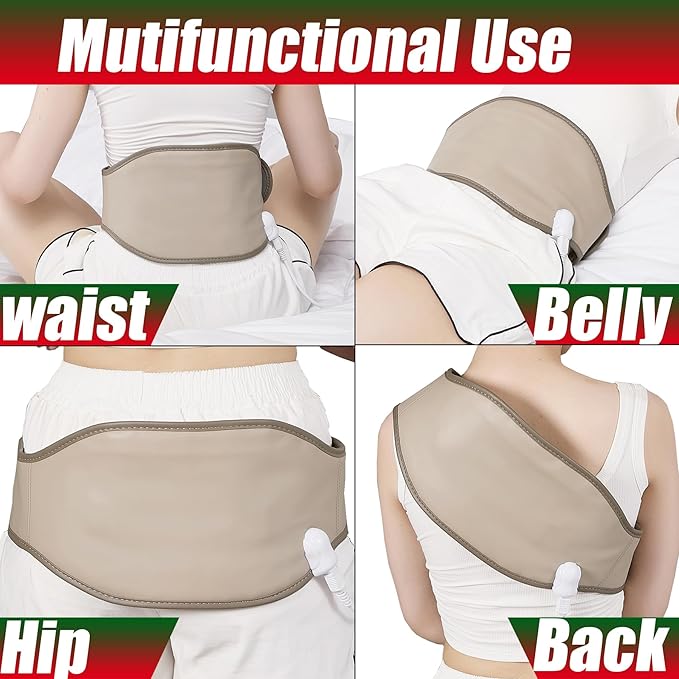 Slimming Electric Belt Hot Compress Electrified Heating Massage Pads for Lower Back Pain Far Infrared Heating Pads Lower Back Abdomen 7 Heat Settings up to 149°F-Ruum Studio Home