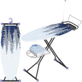 Full Size Ironing Board, 18x51 Iron Board with Metal Panel Stretchable Iron Rest, Adjustable Height Heavy Duty Heat & Scorch Resistant Cover Ironing Board, for Home, Laundry, Purple-Ruum Studio Home