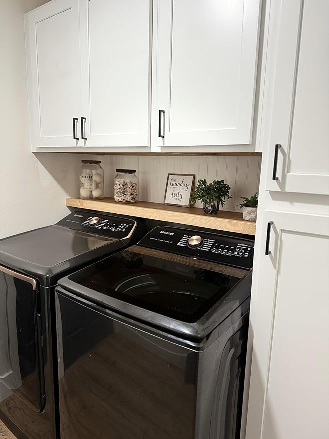 joelsantiques 60 Inch Wooden Floating Shelves for Wall - 60x8x2 in - Made of Natural Wood - Long Wall Shelves for Bedroom - Perfect for Living Room, Kitchen - Made in USA - Beige-Ruum Studio Home