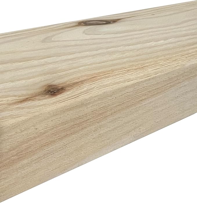 Joel's Antiques 42 Inch Floating Shelves for Wall - 42x6x2 in - Unfinished Wood Shelf Design, Wooden Wall Shelves for Bedroom, Bathroom, Kitchen and Living Room - Display and Store Your Décor at Home-Ruum Studio Home