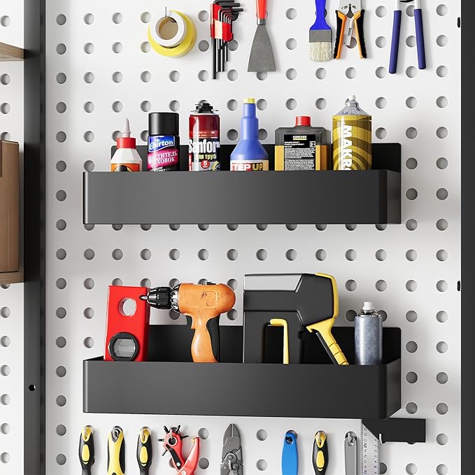 Magnetic Spice Rack for Refrigerator, Kitchen Organizer and Storage Shelf, Black (6 Pack)…-Ruum Studio Home