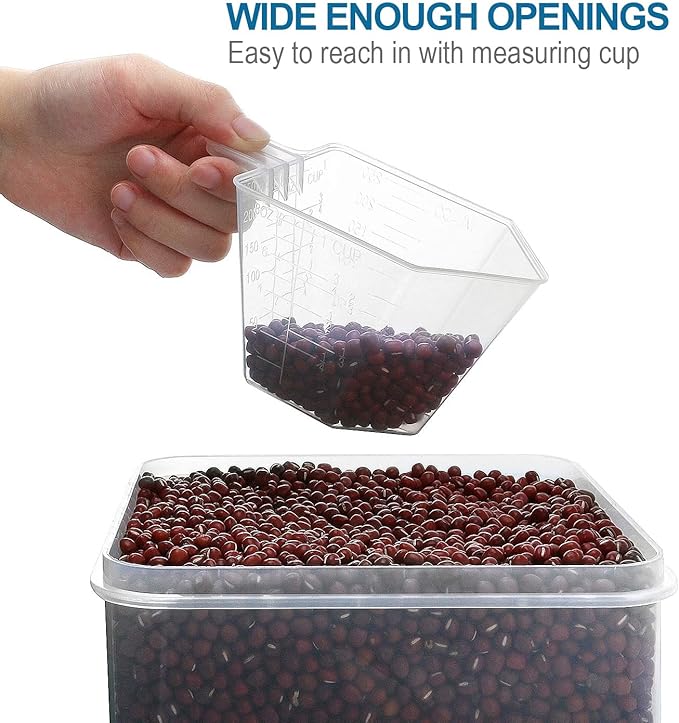 VERONES Large Tall Airtight Food Storage Containers, 10 PACK Plastic Airtight Kitchen & Pantry Organization, Ideal for Flour & Sugar Plastic Canisters with Labels-Ruum Studio Home