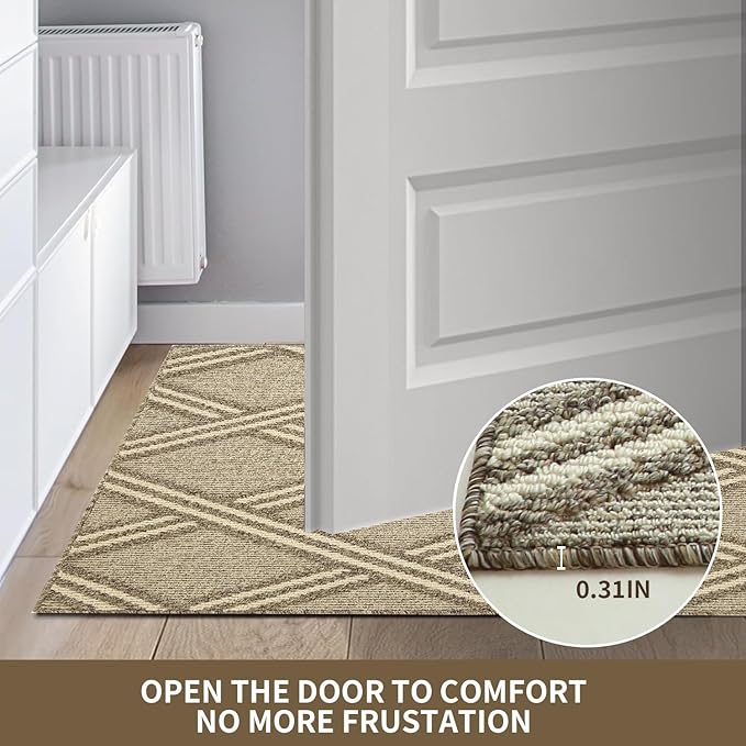 Door Mat Indoor Entrance, Large Welcome Mat Outdoor, Non Slip Front Door Mat Entryway（20x32）-Ruum Studio Home
