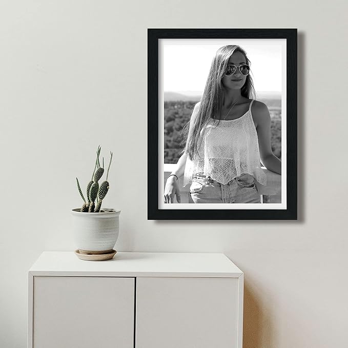 VCK 18x24 Poster Frames 3 Pack Black MDF Wood and Polished Plexiglass Frame,Display Pictures in Horizontal and Vertical-Ruum Studio Home