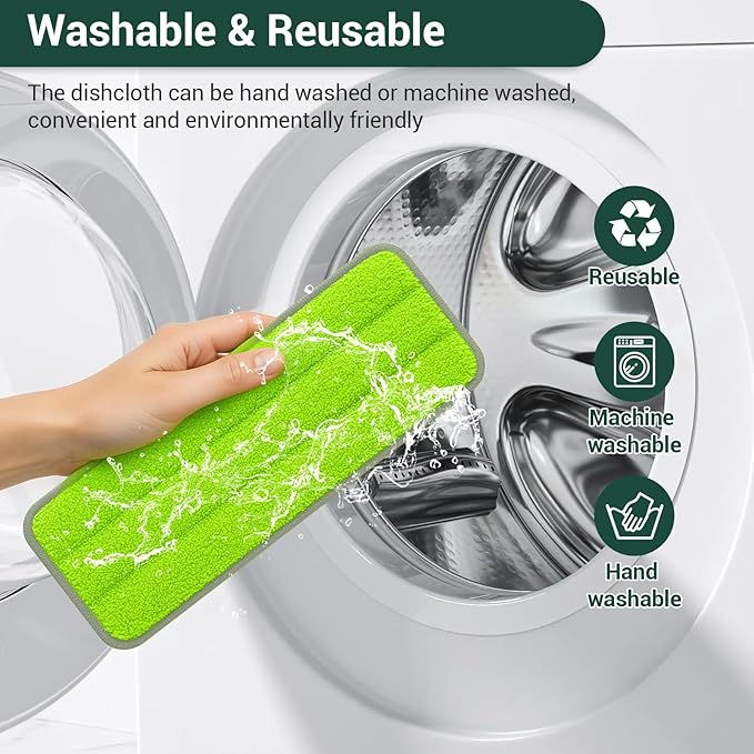 10Pcs Mop Replacement Pads,Compatible with Libman Rinse 'n Wring Mop Universal Mop Pads Mop Head Refills Washable Wet Mop,Compatible with Most 11-13” Size Mops-Ruum Studio Home