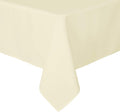 sancua Rectangle Tablecloth - 60 x 102 Inch - Stain and Wrinkle Resistant Washable Polyester Table Cloth, Decorative Fabric Table Cover for Dining Tables, Buffet Parties and Camping, Beige-Ruum Studio Home