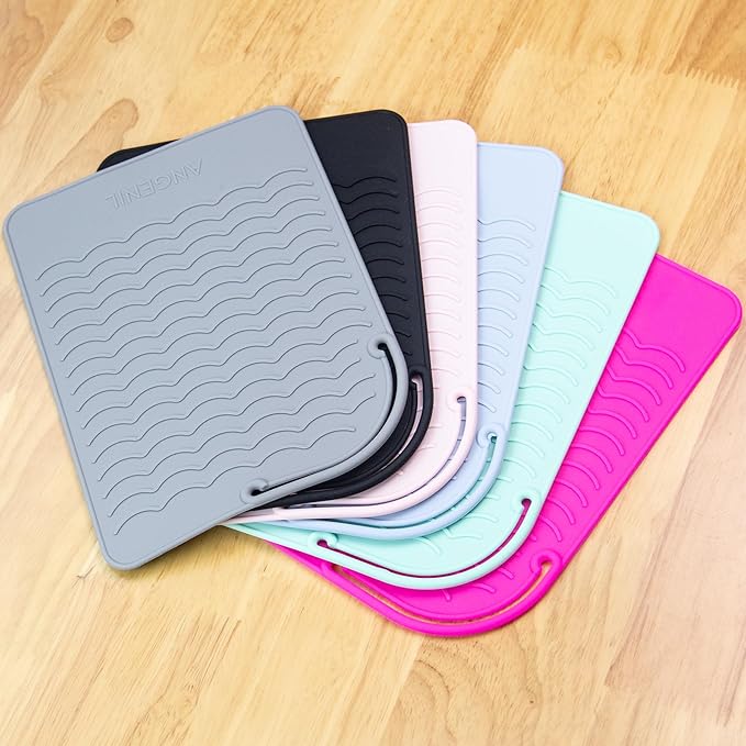ANGENIL Heat Resistant Mat for Curling Irons, Hair Straighteners, and Flat Irons - Silicone Counter Pad and Travel Case for Hair Styling Tools-Ruum Studio Home
