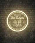 Camper LED Neon Sign for Camping Party Decor, Dimmable Neon Wall Lights Signs for Backyard Patio Garden BBQ Touring Car Decoration, 3D Art Light Up Sign for Housewarming Birthday Gifts-Ruum Studio Home