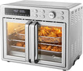 Midea Flexify French Door Toaster Oven Air Fryer Combo, 26.4 QT, Extra Large Air Fryer Countertop Oven 10-in-1 Combo, 25% Faster Cooking and 90% Less Oil, Stainless Steel-Ruum Studio Home