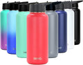 DRINCO Stainless Steel Water Bottle Spout Lid Vacuum Insulated Double Wall Water Bottle Wide Mouth (40oz 32oz 22oz 18oz 14oz) Leak Proof Keeps Cold or Hot (32 oz, 32oz Barn Red)-Ruum Studio Home