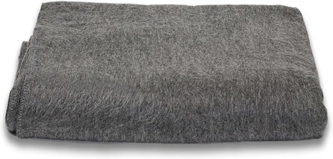 Alpaca Wool Throw Blanket | Warm, Ultra-Soft, Breathable, Non-Itchy Blanket-Throw | Hypoallergenic and Beautiful Fabric (Gray)-Ruum Studio Home