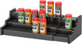 Spice Rack Organizer For Cabinet - 3 Tier Black Bamboo Wooden Expandable Display Shelf from 12.70 to 22.20 inch-Ruum Studio Home